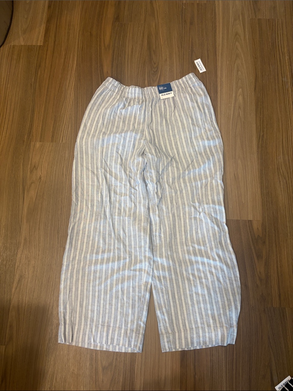Old Navy Blue and White Striped Wide Leg Pants